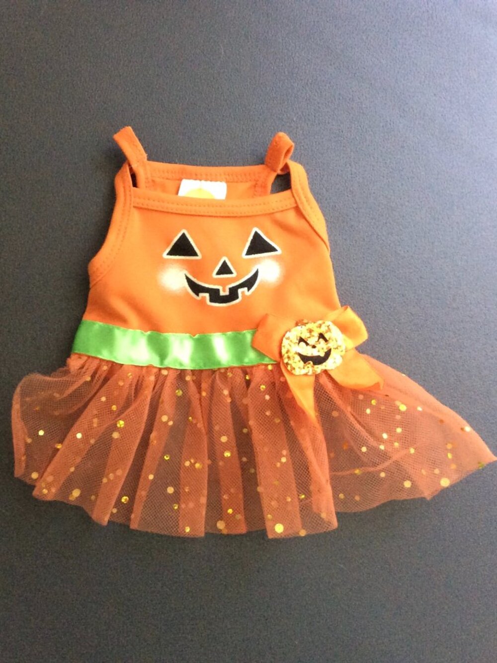 Halloween Pumpkin Pet Dress with Tutu
